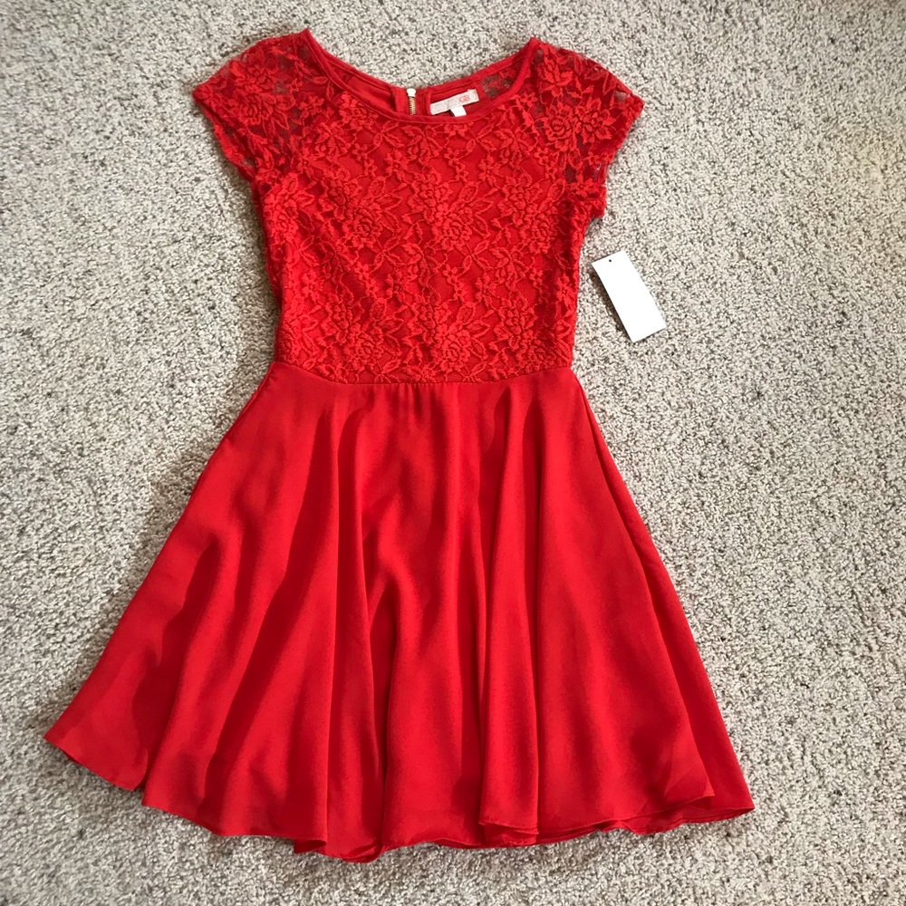 NWT, Gianni Bini Burnt Orange Fit & Flare Dress!